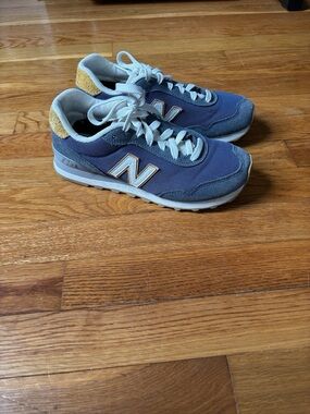 New Balance Blue and Yellow Retro Runner Sneakers